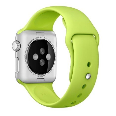 Curea iUni compatibila cu Apple Watch 1/2/3/4/5/6/7, 38mm, Silicon, Green