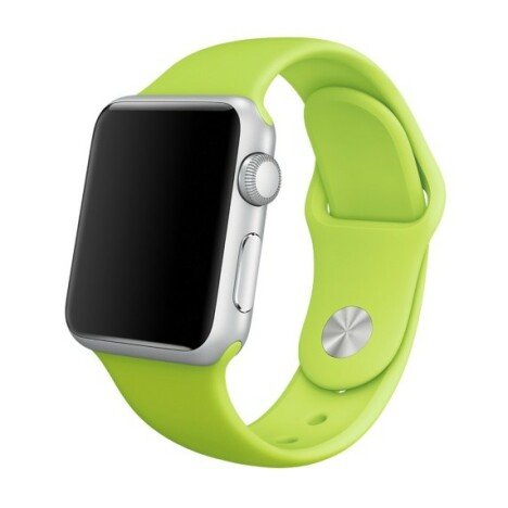 Curea iUni compatibila cu Apple Watch 1/2/3/4/5/6/7, 42mm, Silicon, Green